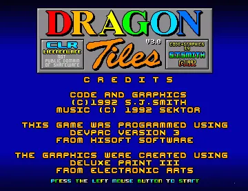 Dragon Tiles (AGA) screen shot title